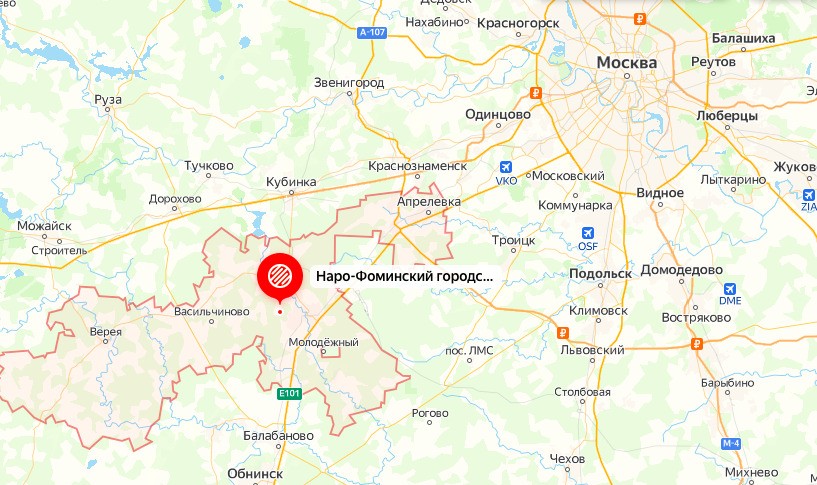 Нарофоминский район на карте Подмоскоья – удачное расположение и близость к новым землям Москвы. 